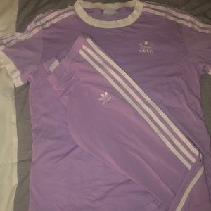 Adidas Lavender Oversize Top and Leggings